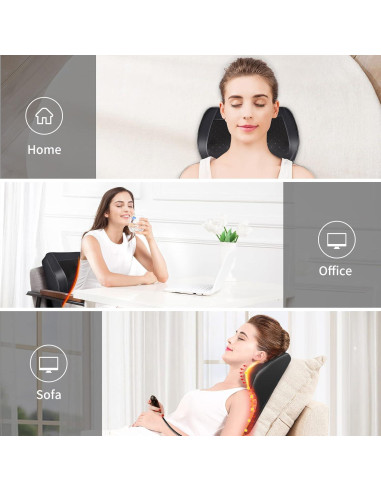 Masajeador de Cuello y Espalda Boriwat con Calor 3D Shiatsu