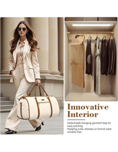 Bolsa de Ropa de Viaje Coolife 3 Piezas Plegable Unisex 2