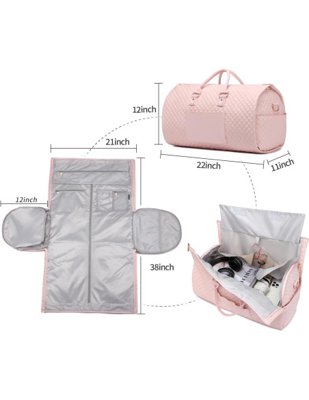 Bolsa de viaje convertible Seyfocnia rosa 45L impermeable