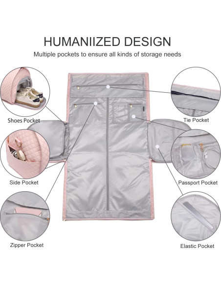 Bolsa de viaje convertible Seyfocnia rosa 45L impermeable