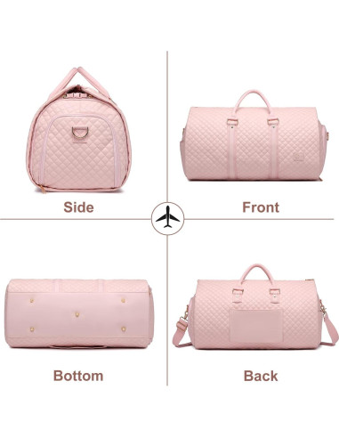 Bolsa de viaje convertible Seyfocnia rosa 45L impermeable