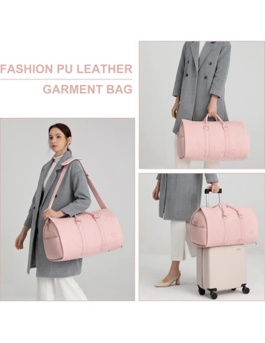 Bolsa de viaje convertible Seyfocnia rosa 45L impermeable