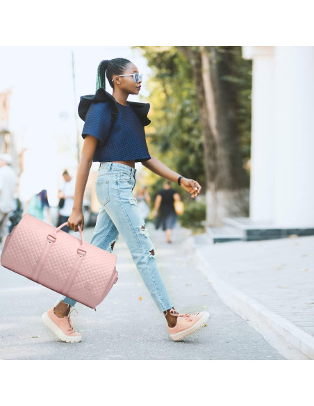 Bolsa de viaje convertible Seyfocnia rosa 45L impermeable