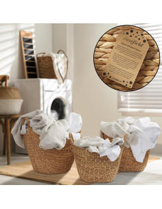 Conjunto de 3 Cestas de Almacenamiento Casafield - Juncos Naturales 2
