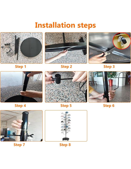 Soporte para Sombreros HEOTJUUQ de Metal 30 Ganchos Dorado