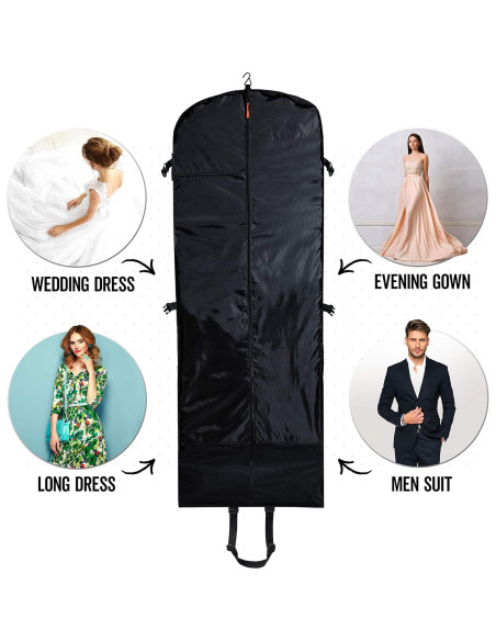 Bolsa de viaje para prendas de vestir 167.64 cm unisex con 7 bolsillos