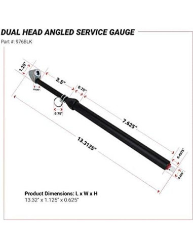 Medidor de Presión de Neumáticos Milton 976BKL Doble Cabezal 10-160 PSI
