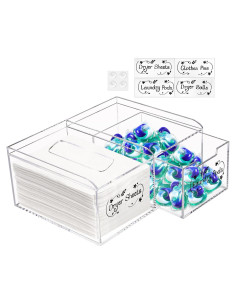 Organizador de Lavandería TOPZEA Acrílico Transparente 24.1x18.4x10.2 cm