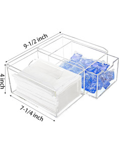 Organizador de Lavandería TOPZEA Acrílico Transparente 24.1x18.4x10.2 cm 2
