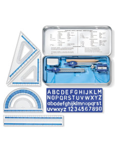 Set de Matemáticas STAEDTLER 10 Piezas con Compás y Escuadras