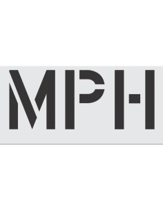 Paquete de 2 Plantillas MPH 30.48 cm para Señales de Tráfico 2