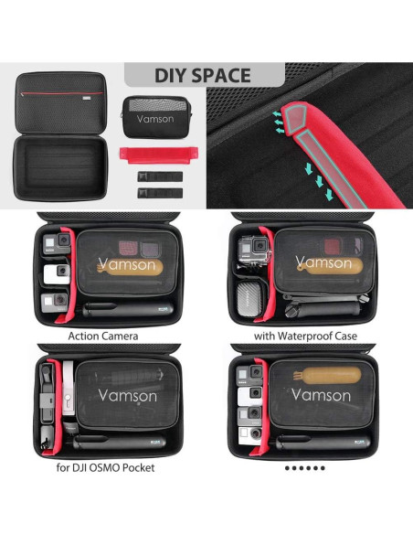 Estuche de Transporte Vamson para Cámaras de Acción - Impermeable