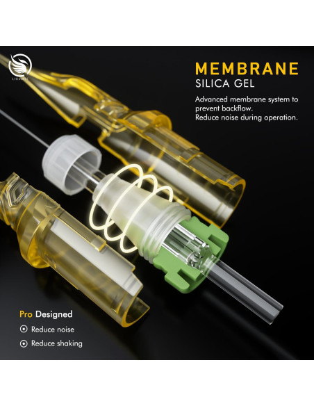 Agujas de Tatuaje LIUMATE 1RL 20Pcs Cartucho Desechable