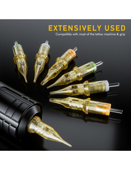 Agujas de Tatuaje LIUMATE 1RL 20Pcs Cartucho Desechable