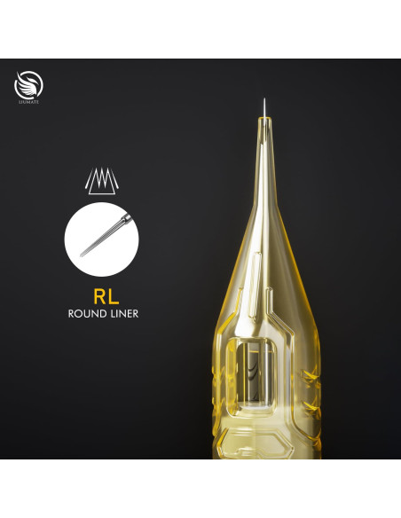 Agujas de Tatuaje LIUMATE 1RL 20Pcs Cartucho Desechable