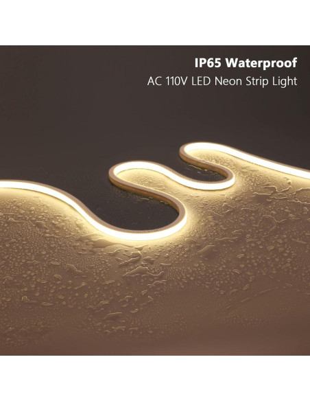 Tira LED Neón 10M ZHONG YI 3000K Blanco Cálido Impermeable