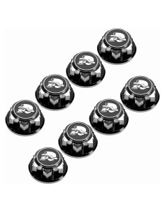 8 Tuercas de Rueda Hexagonales 17mm Aluminio RC Negro