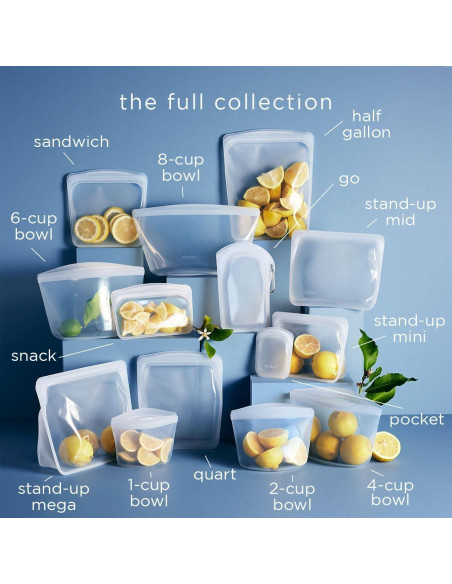 Bolsa de Almacenamiento Reutilizable Stasher 292 ml Cítrico