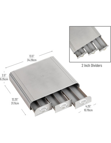 Organizador de Cápsulas de Café Mind Reader 36 Cápsulas Plata
