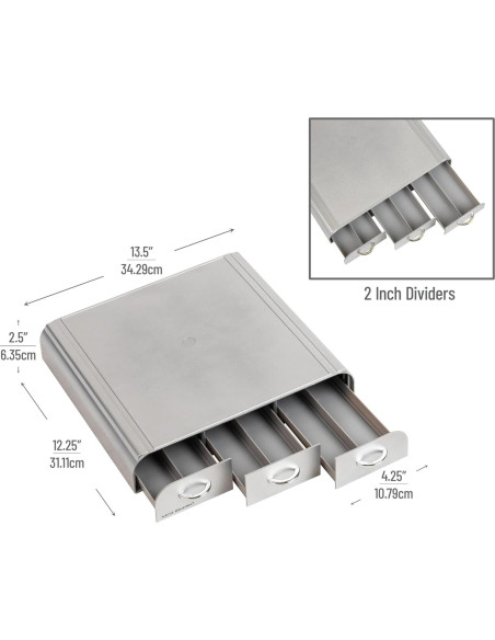 Organizador de Cápsulas de Café Mind Reader 36 Cápsulas Plata