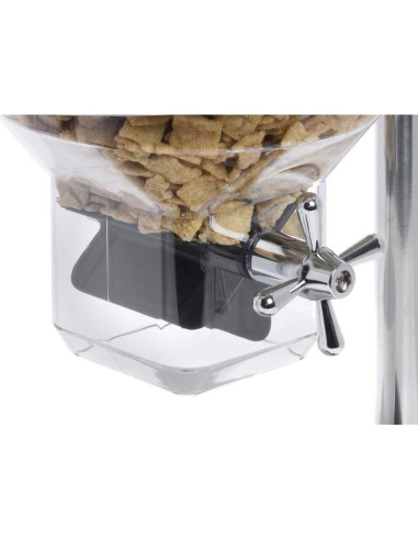 Dispensador de Cereal HUBERT Doble Acero Inoxidable 21.8 L