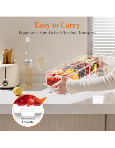 Caddy de Condimentos Frío Lifewit con 5 Contenedores 600ml