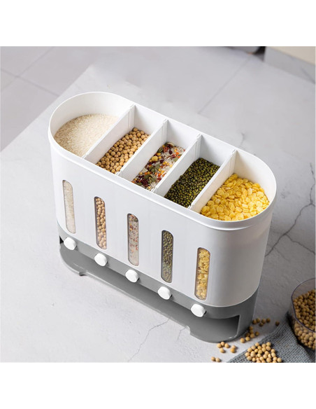 Dispensador de Alimentos Secos Shawtuuy 5 Compartimentos 1.6kg