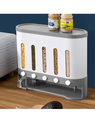 Dispensador de Alimentos Secos Shawtuuy 5 Compartimentos 1.6kg