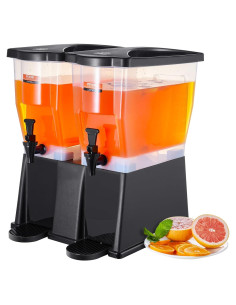 Dispensador de Bebidas VEVOR 2x3 Galones con Grifo y Tapa
