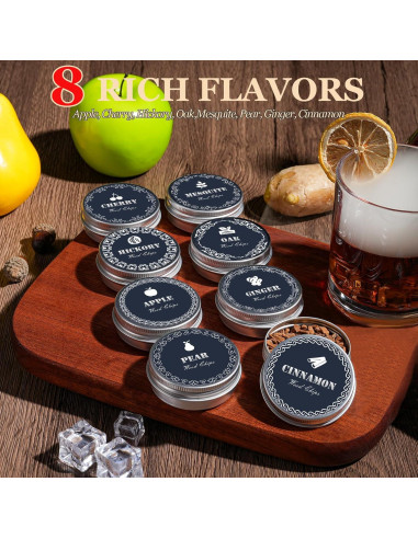 Kit de Ahumador de Cócteles CIKSMO Recargable con 8 Astillas