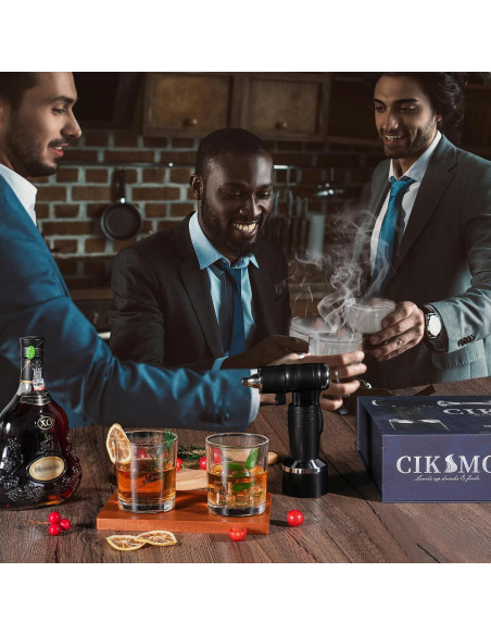 Kit de Ahumador de Cócteles CIKSMO Recargable con 8 Astillas