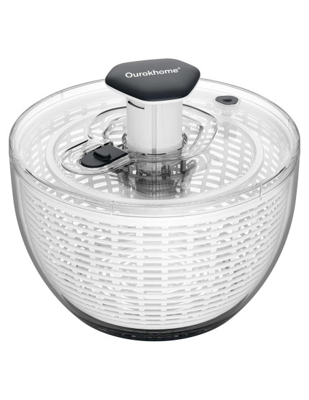 Secador de Ensalada Ourokhome 6.3 QT Negro, Drenador Rápido