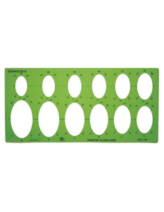 Plantilla de Dibujo Isométrica Grande ALVIN 3911-02 12 Elipses