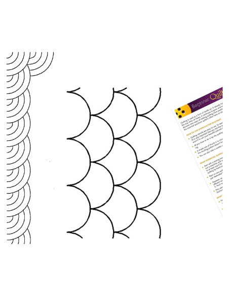 Plantillas de Acolchado a Máquina y Mano - Borde Ventilador 38.1 cm