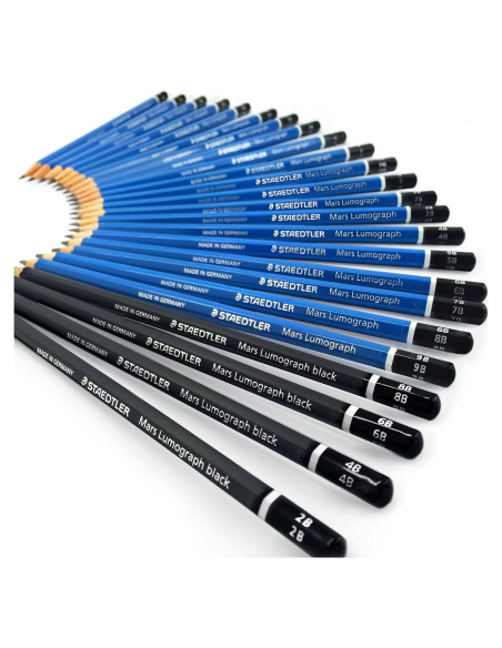 Lápices de Dibujo Staedtler Mars Lumograph 24 Piezas
