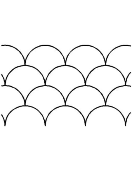 Plantillas de Acolchado a Máquina y Mano - Borde Ventilador 38.1 cm