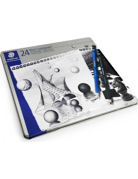 Lápices de Dibujo Staedtler Mars Lumograph 24 Piezas