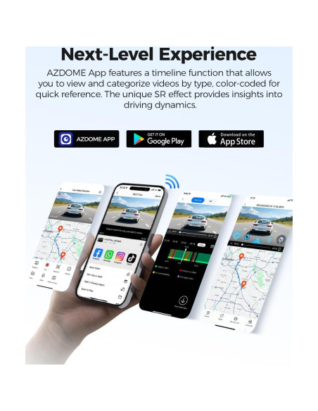 Cámara Dash AZDOME PG17 Pro 4K Delantera + 2.5K Trasera