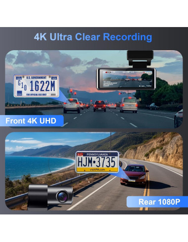 Cámara Dash Doble 4K VICDREAM M8 con GPS y WiFi 5G