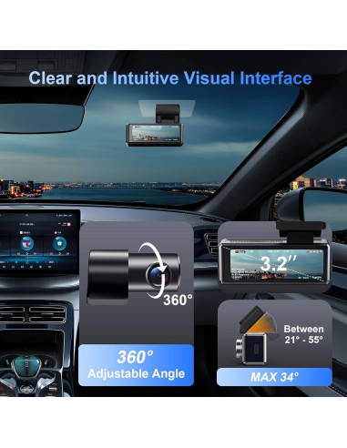 Cámara Dash Doble 4K VICDREAM M8 con GPS y WiFi 5G
