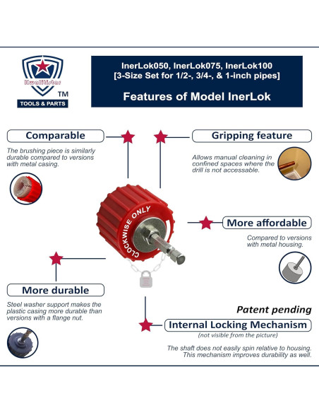 Juego de Limpiadores de Tubos de Cobre Kwalitistar 9 Piezas