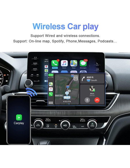Módulo Receptor Carplay Inalámbrico Afeir para Honda Accord 7"