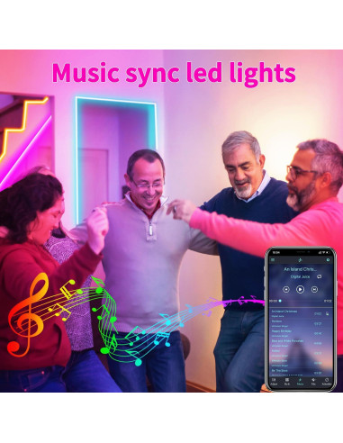 Tira LED impermeable 15.24m Vimeepro con control remoto y APP