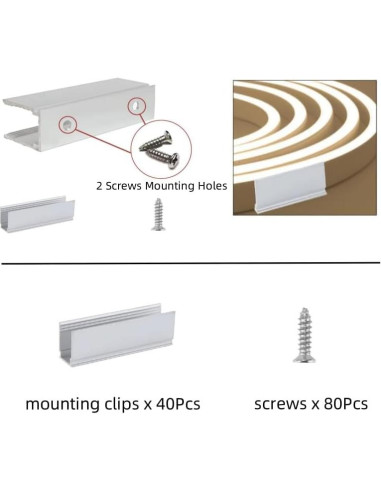 Cuerda de Luz LED Neón RGBW 10m Adlkirg Impermeable Control Remoto