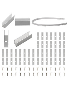 Kit de Soportes para Luces de Neón OWOFYDR 60 Clips y Tornillos