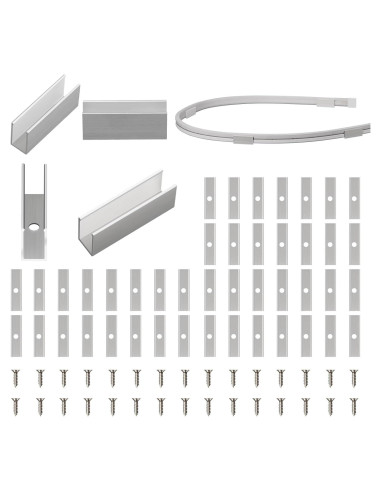 Kit de Soportes para Luces de Neón OWOFYDR 60 Clips y Tornillos