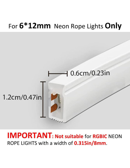 Kit de Soportes para Luces de Neón OWOFYDR 60 Clips y Tornillos