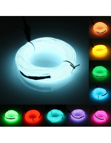 Luz de Alambre EL 5m Naranja - Tira de Luces Brillantes