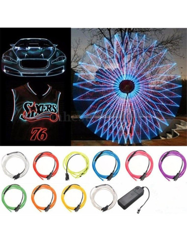 Luz de Alambre EL 5m Naranja - Tira de Luces Brillantes