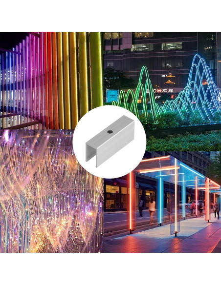 Kit de Soportes para Luces de Neón OWOFYDR 60 Clips y Tornillos